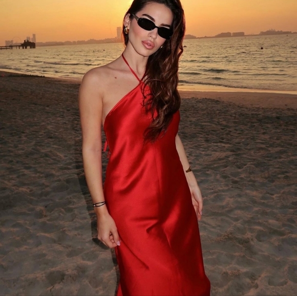 Zara Satin eff3ct halter slip dress - Picture 4 of 14